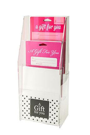 Mindbody Gift Cards - 3 Tier Backer Acrylic Display Stand